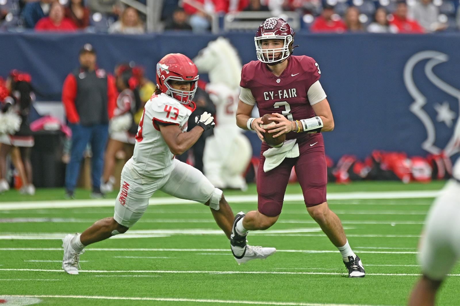 Cy-Fair High School senior quarterback Trey Owens was voted the District 17-6A Offensive MVP for a second consecutive season.